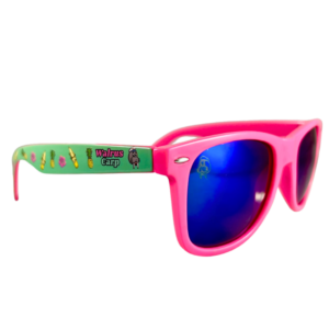 Aloha Whip Shades (Hot Pink Frame with Blue Green Lenses)