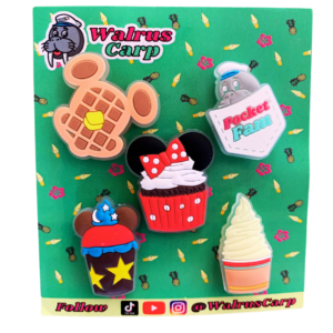 Snacks + Pocket Fam 5 pk Croc Charms-Glow in the Dark