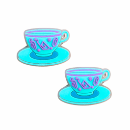 Mad Tea Party- Glow in the Dark - Croc Charms