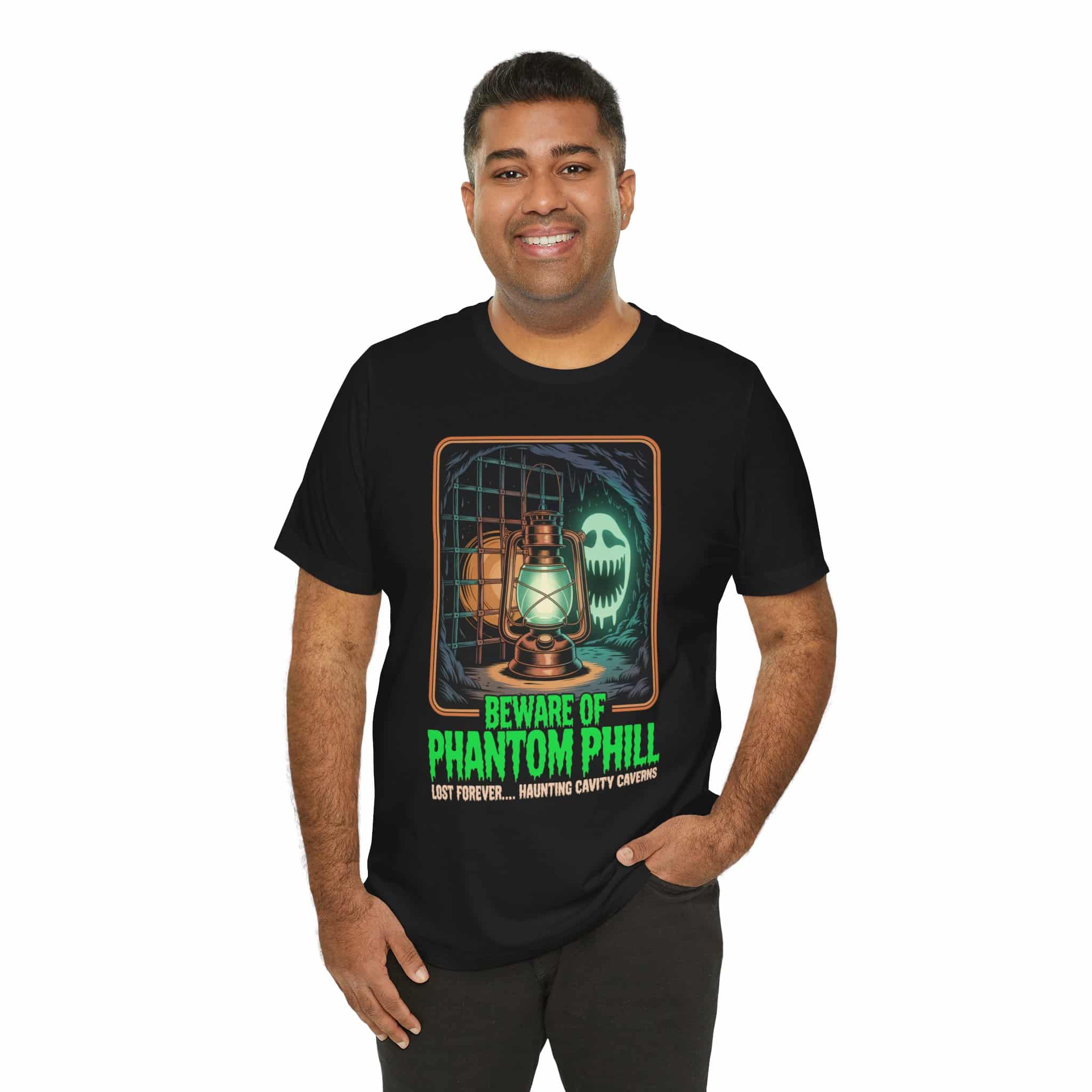 Beware of Phantom Phill - Unisex Short Sleeve Tee Shirt - Image 2