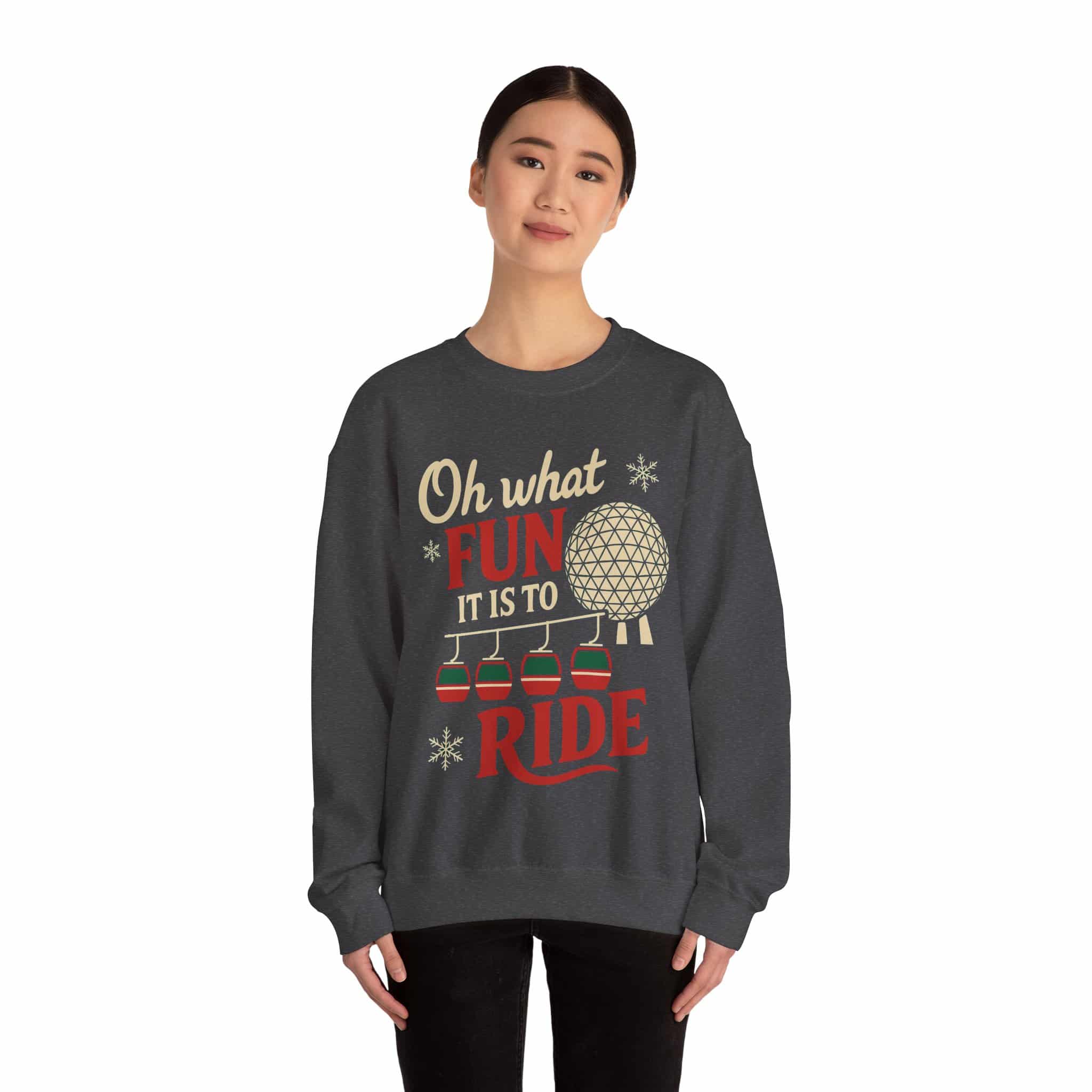 Oh What Fun It is to Ride Skyliner Crewneck Sweatshirt - Image 4
