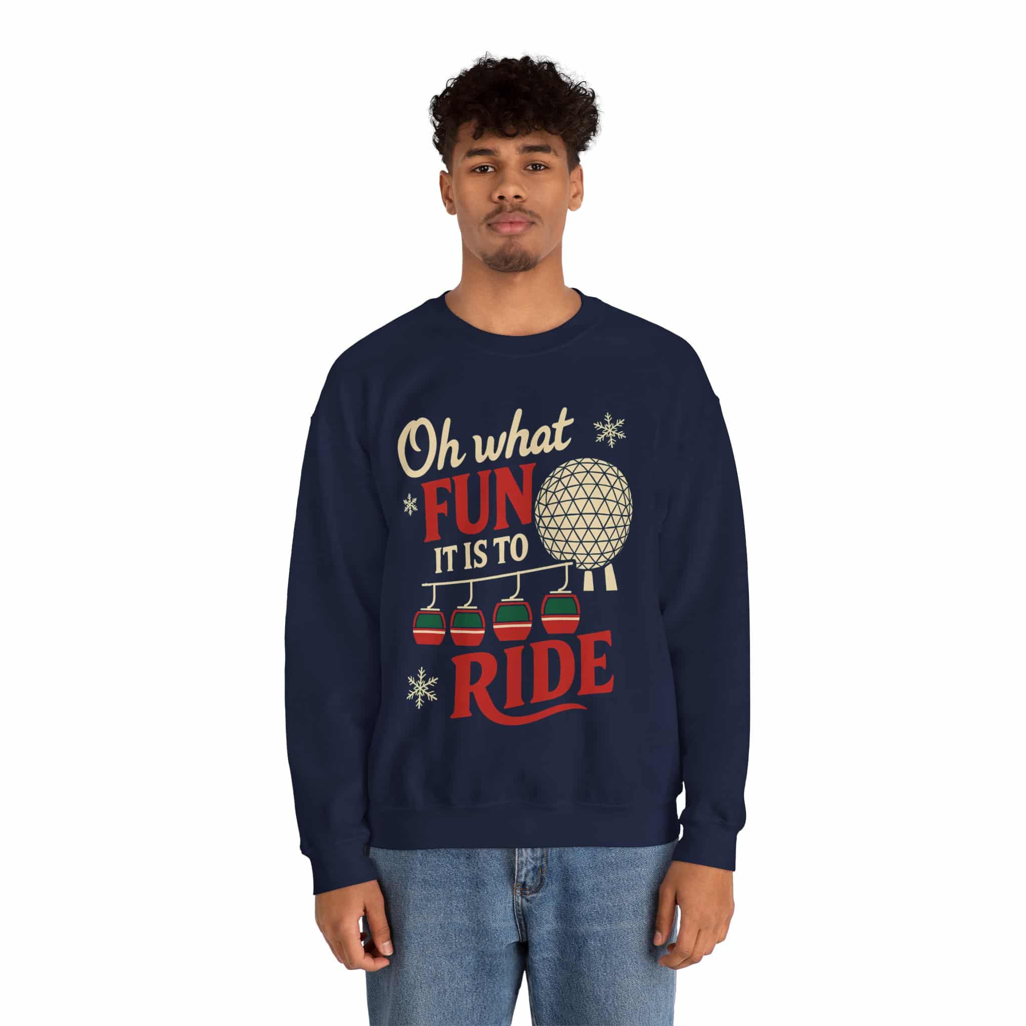 Oh What Fun It is to Ride Skyliner Crewneck Sweatshirt - Image 2