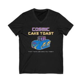 Cosmic Cake Toast (Guardians)- Unisex Jersey Short Sleeve V-Neck Tee