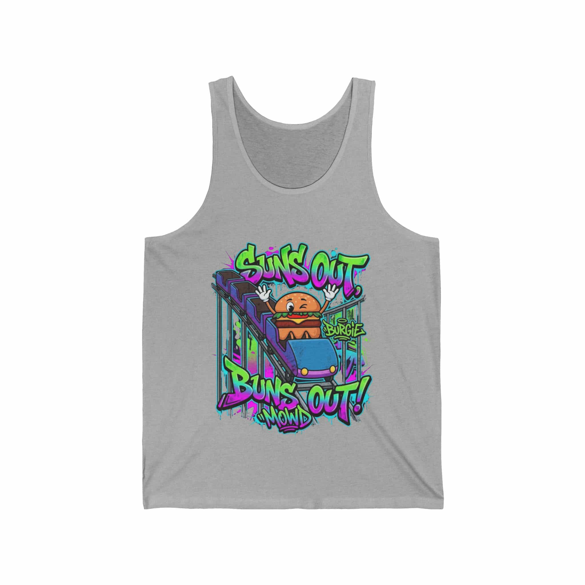 MOWD Suns Out Buns Out Burgie Graffiti Tank - Image 3