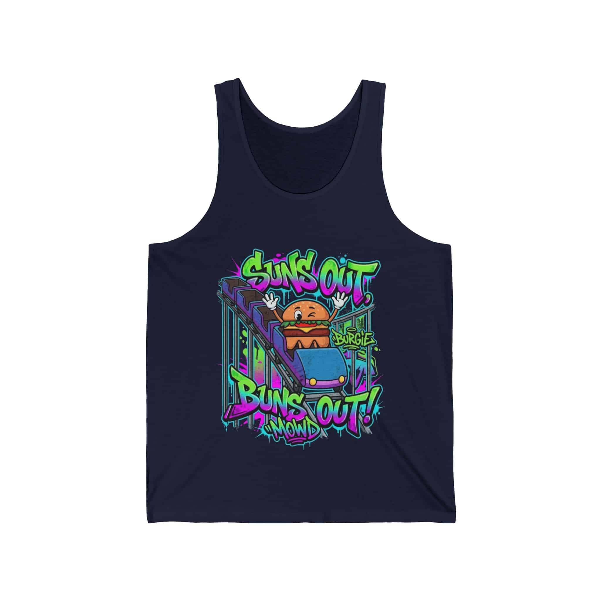 MOWD Suns Out Buns Out Burgie Graffiti Tank - Image 4