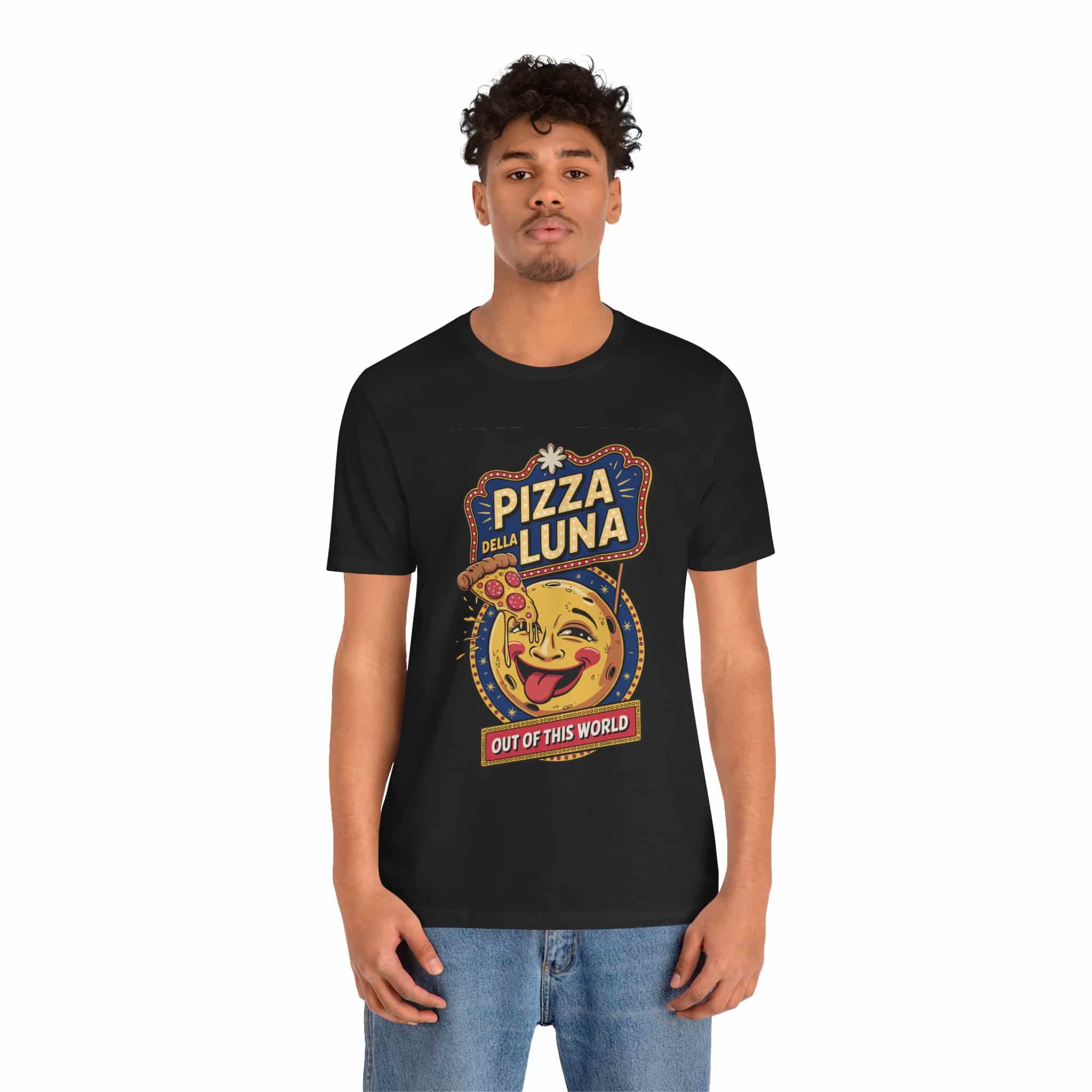Pizza Luna - Unisex Short Sleeve Tee Shirt - Image 3
