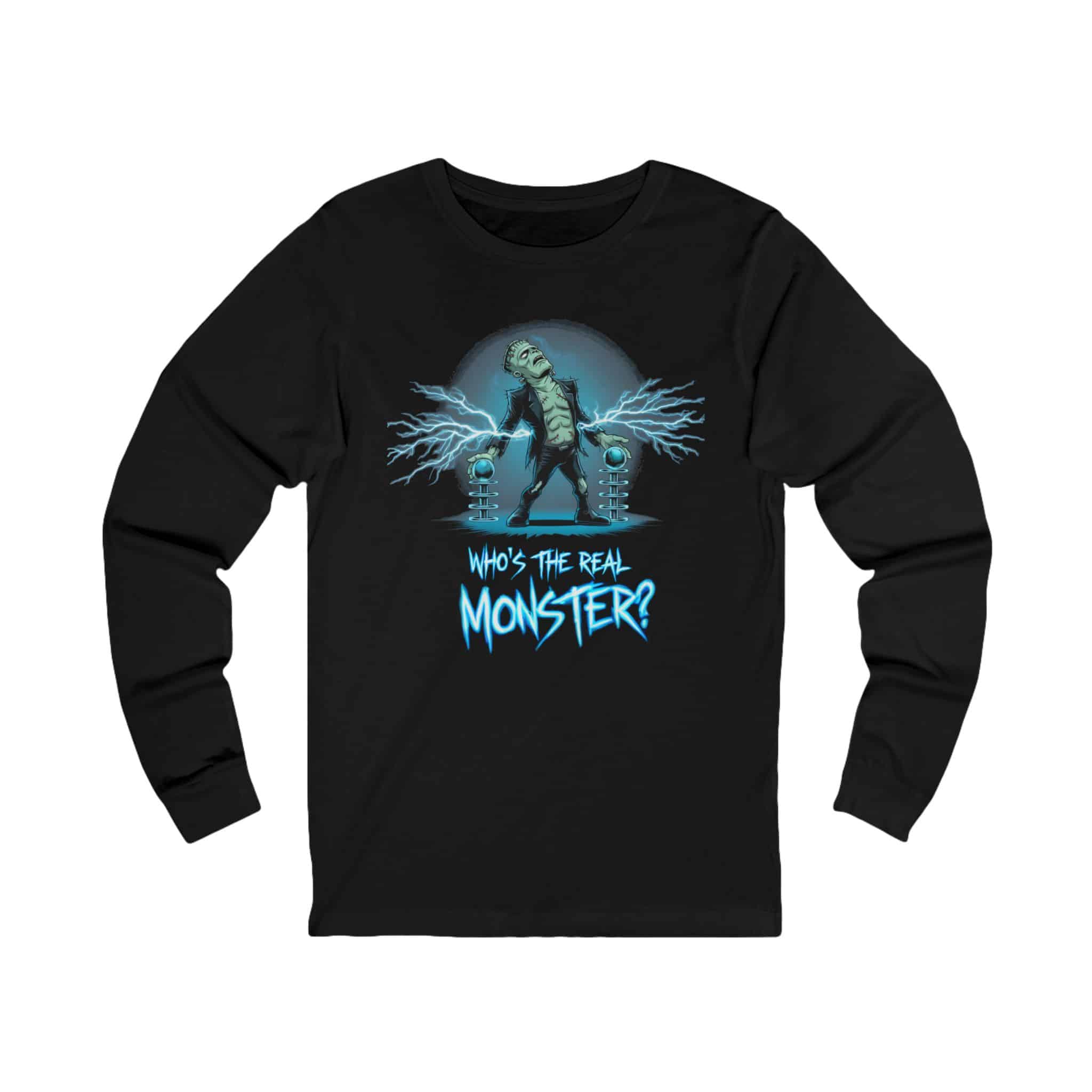 Who's The Real Monster Long Sleeve Tee - Image 3