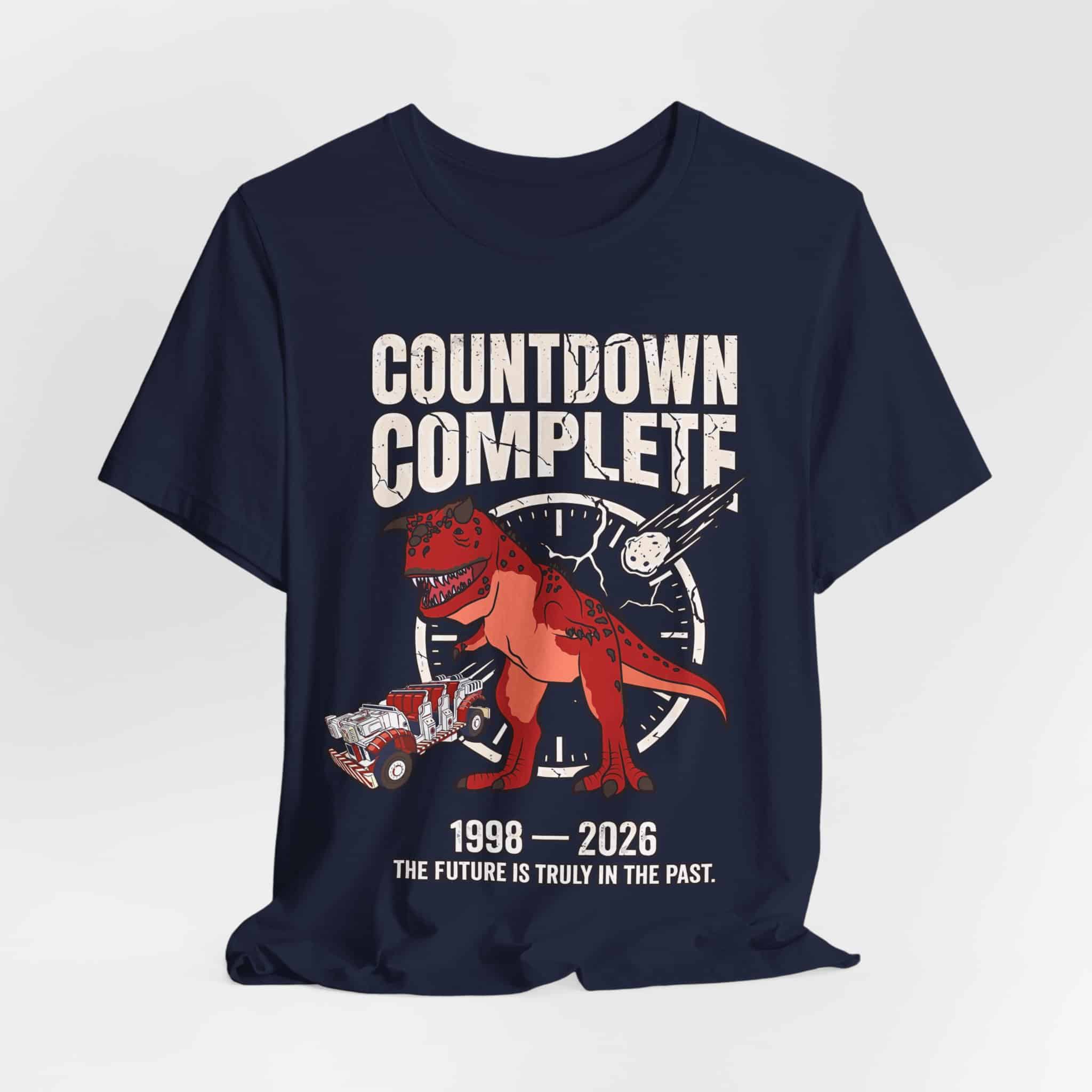 Countdown Complete Dino - Unisex Short Sleeve Tee Shirt