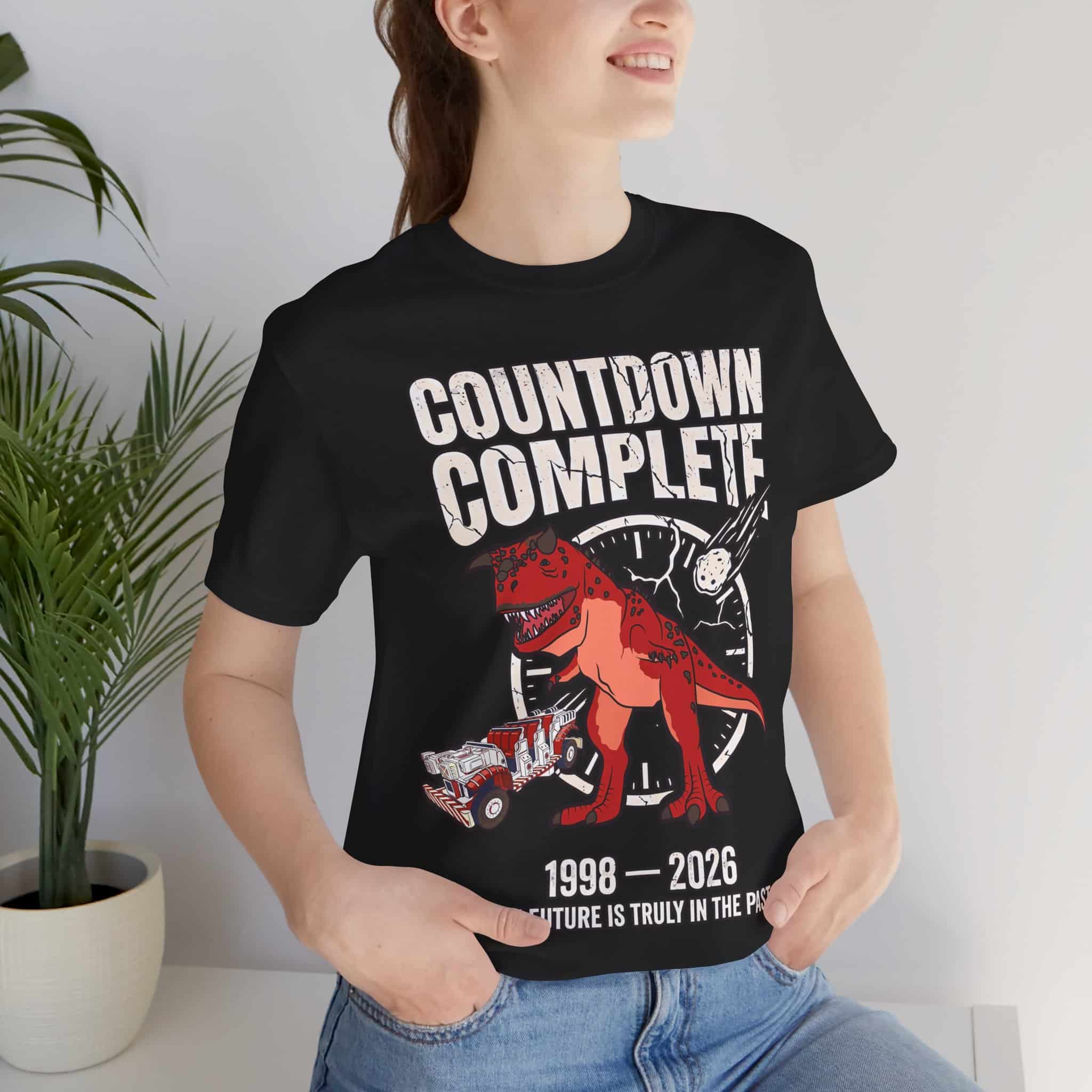 Countdown Complete Dino - Unisex Short Sleeve Tee Shirt - Image 3