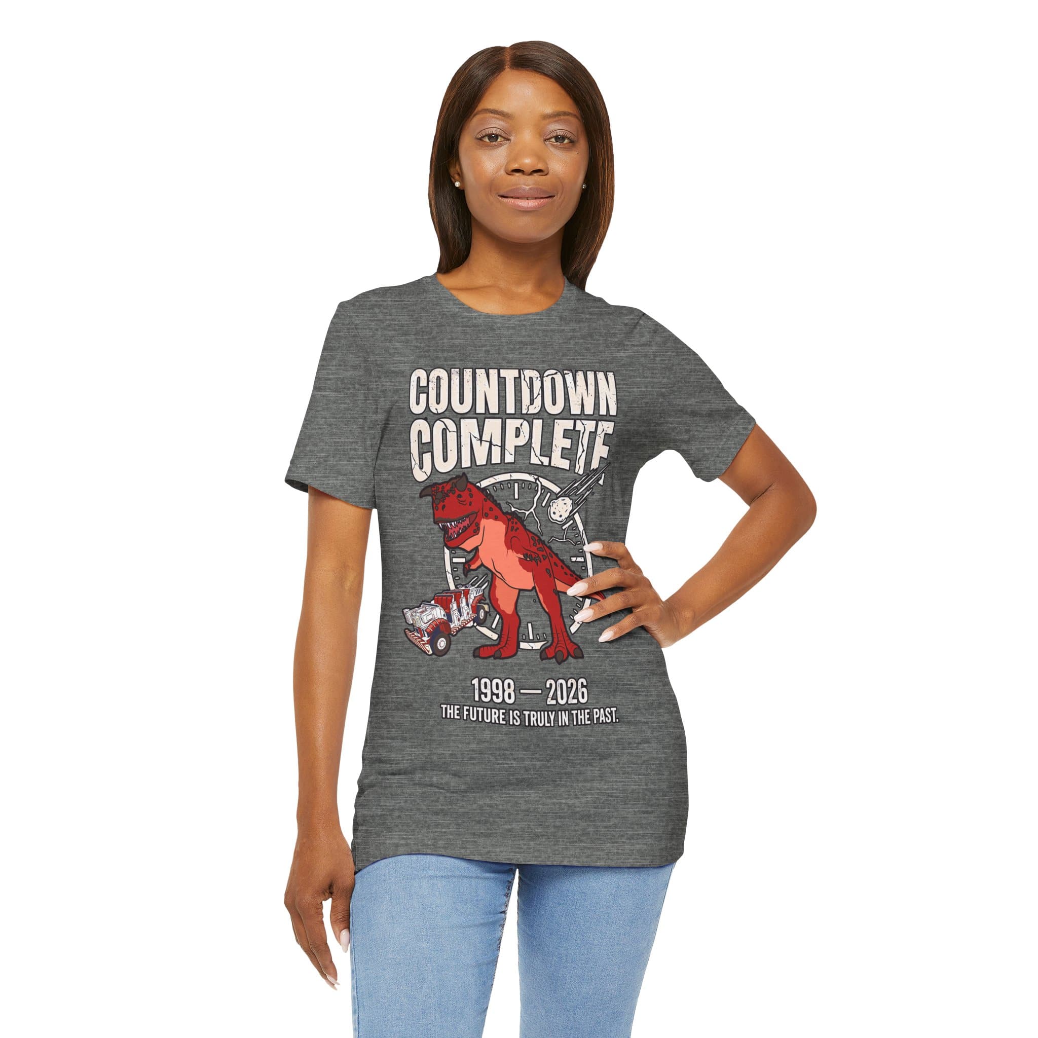 Countdown Complete Dino - Unisex Short Sleeve Tee Shirt - Image 4
