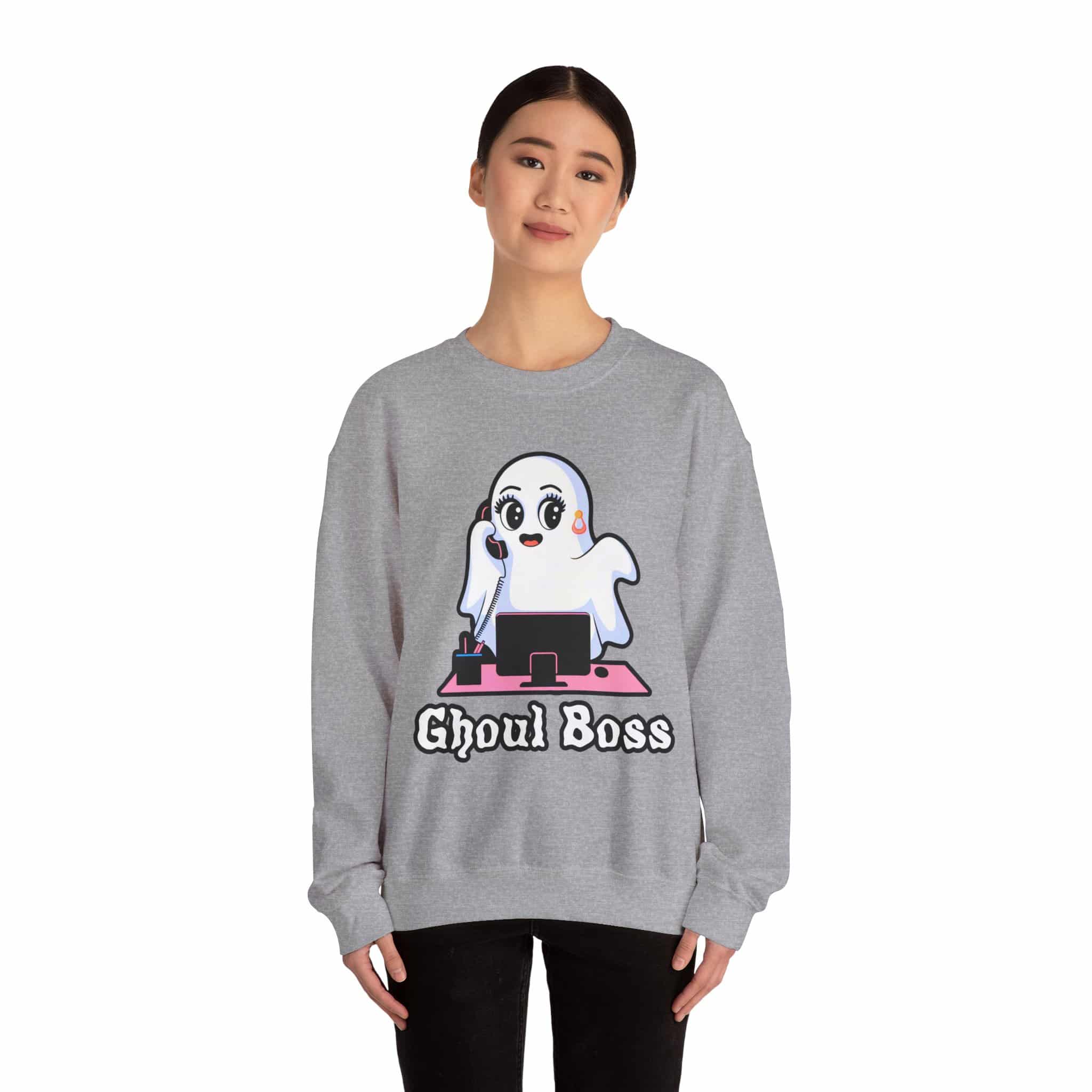 Ghoul Boss Unisex Heavy Blend™ Crewneck Sweatshirt - Image 2