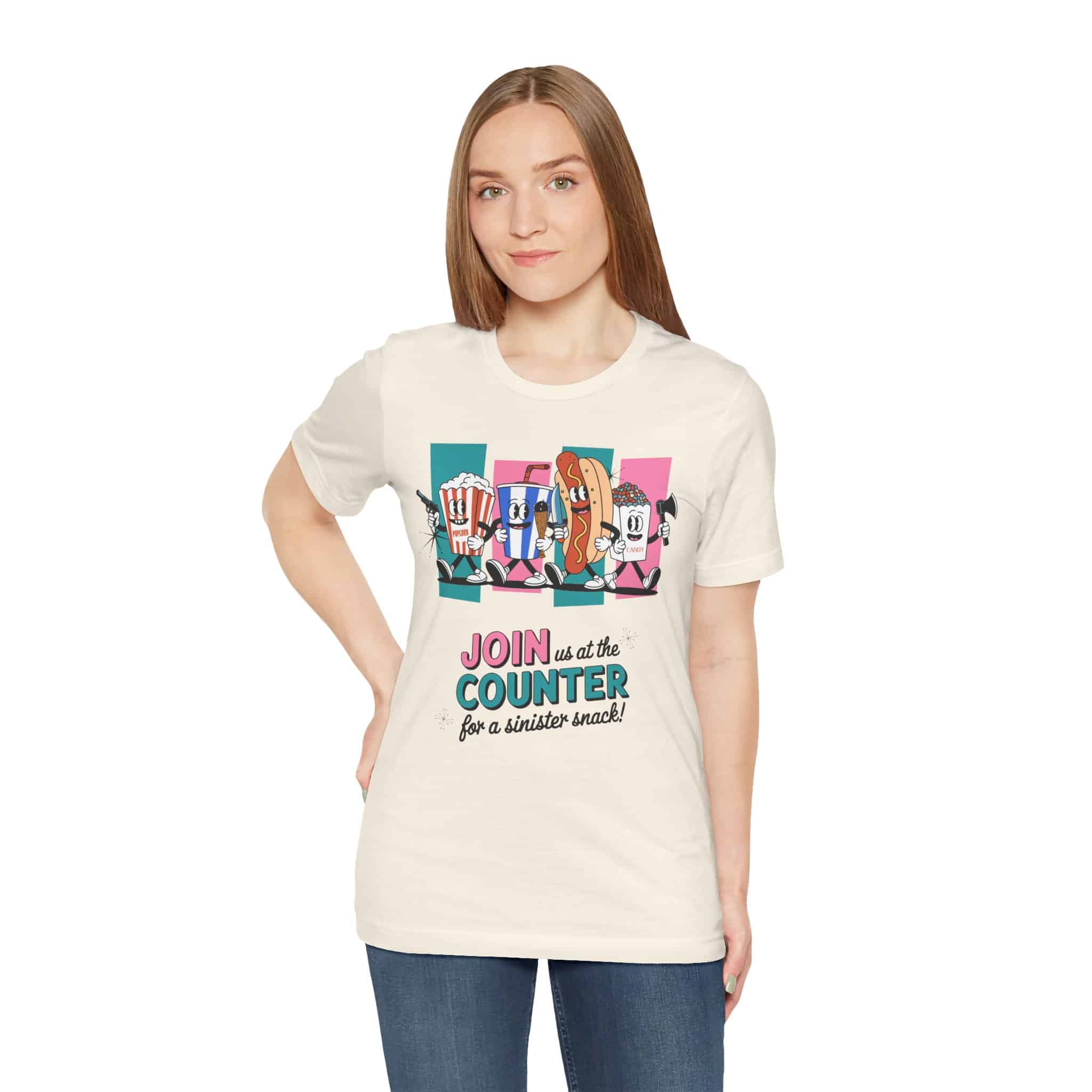 Sinister Snack Attack - Unisex Short Sleeve Tee Shirt - Image 4