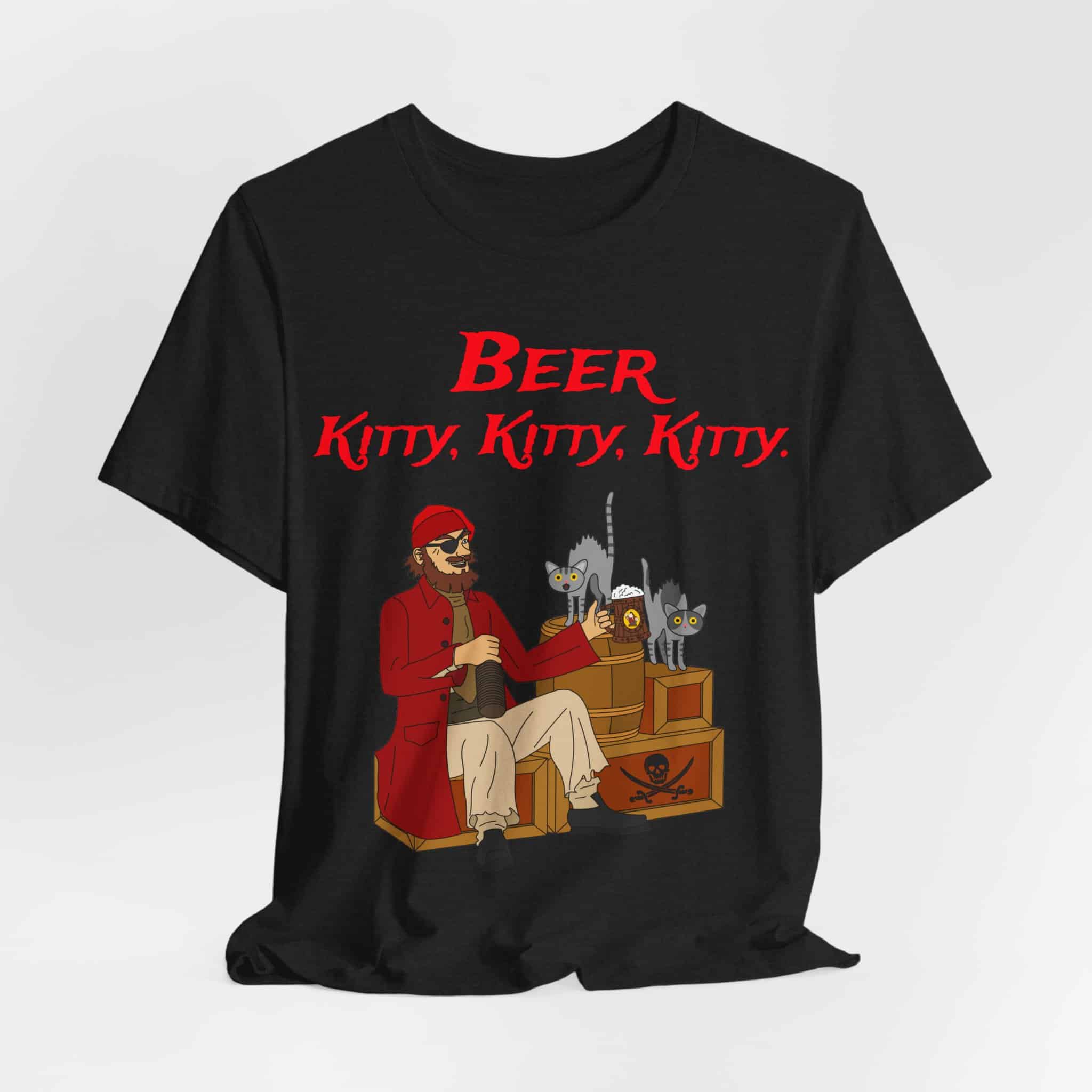 Beer Kitty, Kitty Kitty. - Unisex Short Sleeve Tee Shirt - Image 4