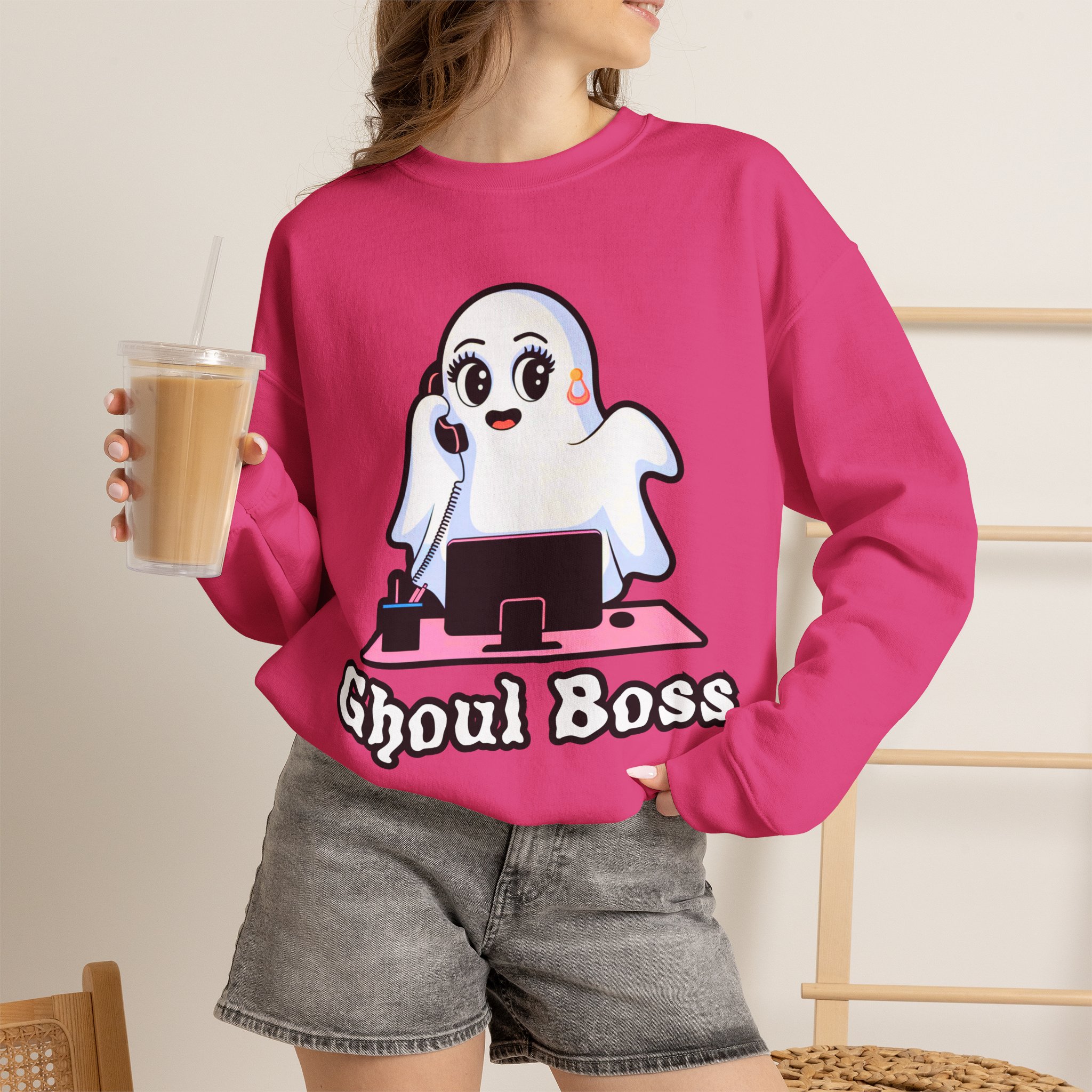 Ghoul Boss Unisex Heavy Blend™ Crewneck Sweatshirt - Image 4
