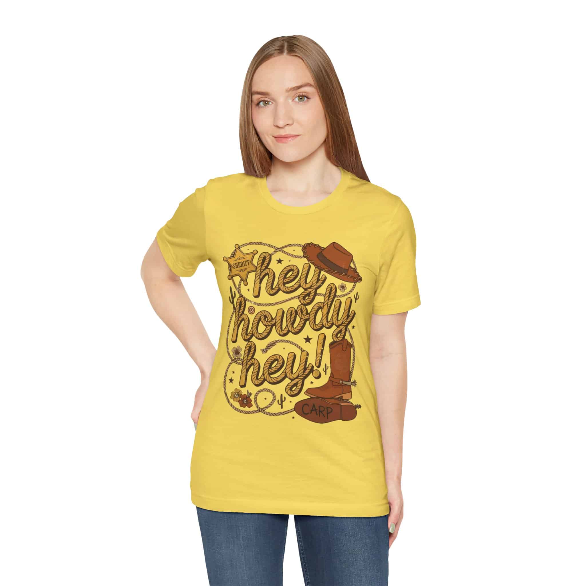 Hey Howdy Hey - Unisex Short Sleeve Tee Shirt - Image 3
