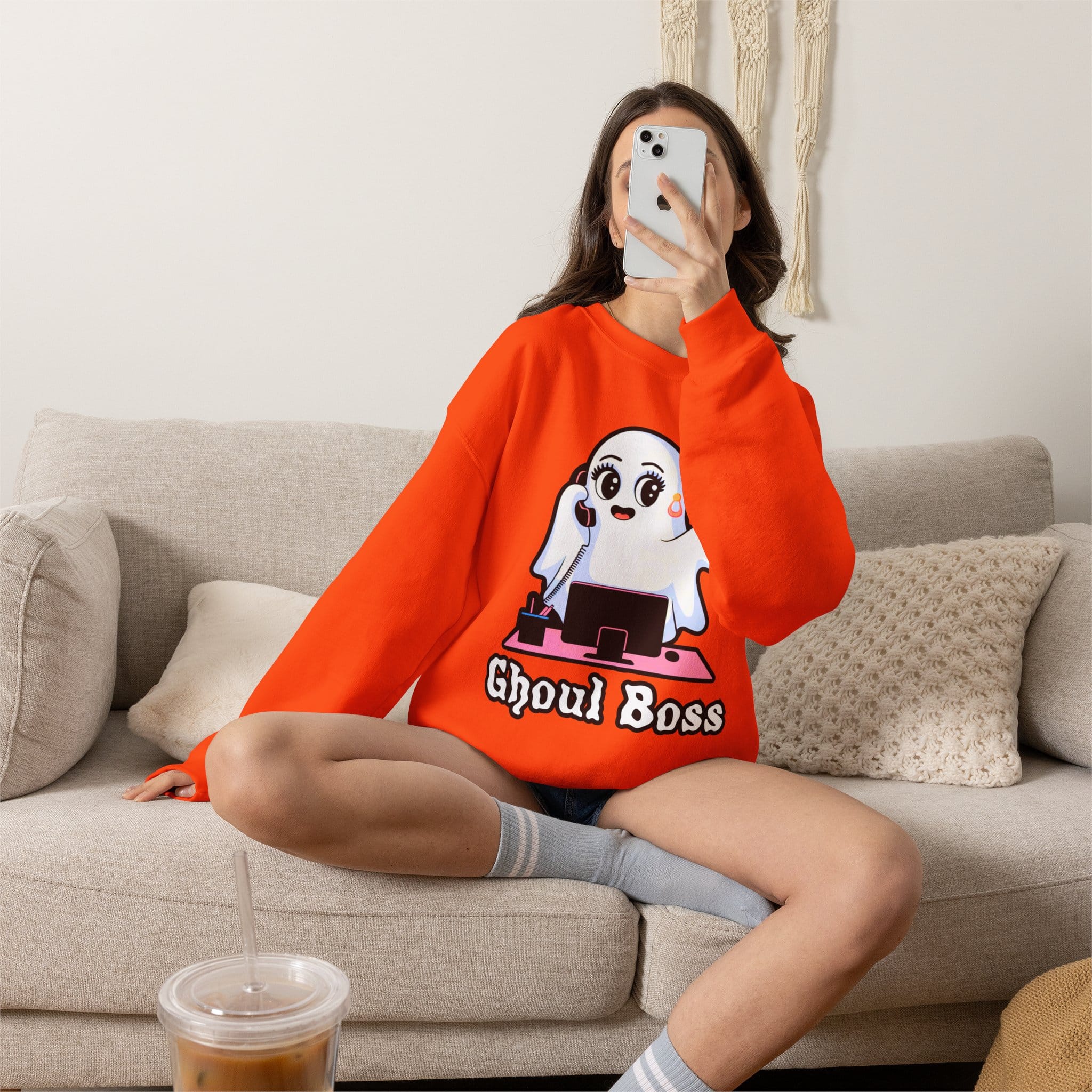 Ghoul Boss Unisex Heavy Blend™ Crewneck Sweatshirt - Image 3