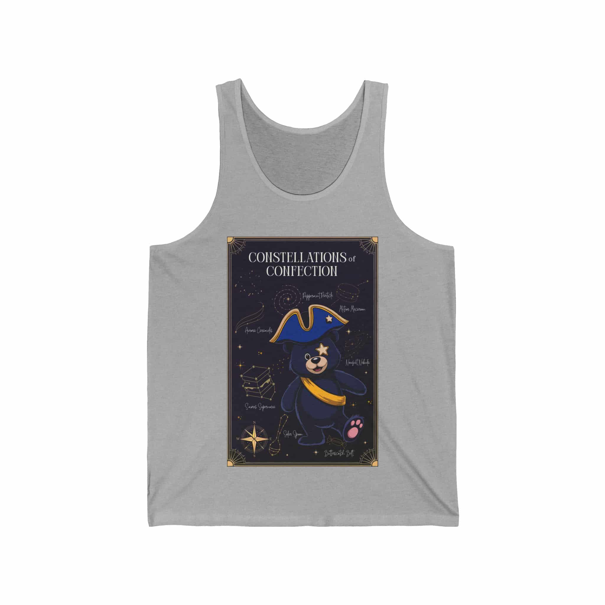 Constellations of Confection (Captain Choco) - Unisex Jersey Tank Top